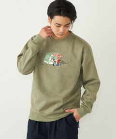 SHIPS / シップス Tシャツ | SHIPS Colors:フェイクスエード (ポリエステル) エンブロイダリー スウェット