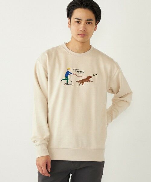 SHIPS / シップス Tシャツ | SHIPS Colors:フェイクスエード (ポリエステル) エンブロイダリー スウェット | 詳細8