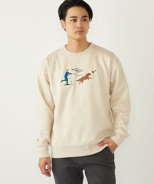 SHIPS / シップス Tシャツ | SHIPS Colors:フェイクスエード (ポリエステル) エンブロイダリー スウェット | 詳細9