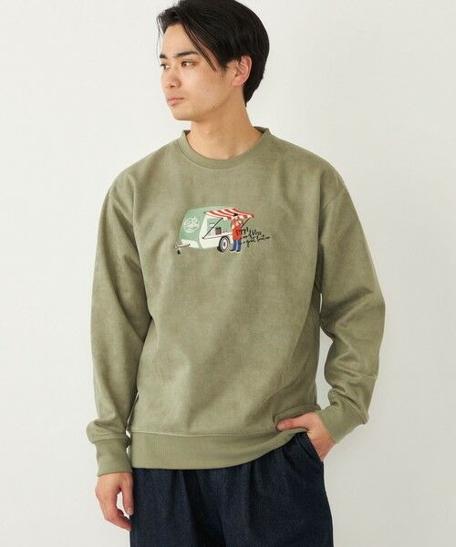SHIPS / シップス Tシャツ | SHIPS Colors:フェイクスエード (ポリエステル) エンブロイダリー スウェット | 詳細28