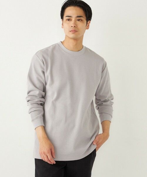 SHIPS / シップス Tシャツ | SHIPS Colors:USAコットン サーマル ロングスリーブ◇(ライトグレー)