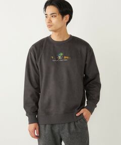 SHIPS / シップス スウェット | SHIPS Colors: ポリエステル フェイクスエード エンブロイダリー スウェット