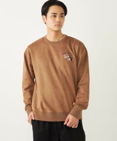 SHIPS / シップス スウェット | SHIPS Colors: ポリエステル フェイクスエード エンブロイダリー スウェット