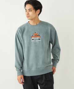 SHIPS / シップス スウェット | SHIPS Colors: ポリエステル フェイクスエード エンブロイダリー スウェット