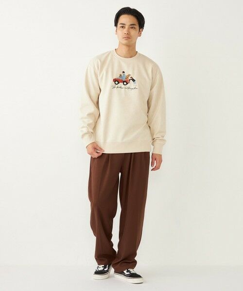 SHIPS / シップス スウェット | SHIPS Colors: ポリエステル フェイクスエード エンブロイダリー スウェット | 詳細4