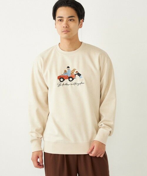 SHIPS / シップス スウェット | SHIPS Colors: ポリエステル フェイクスエード エンブロイダリー スウェット | 詳細5