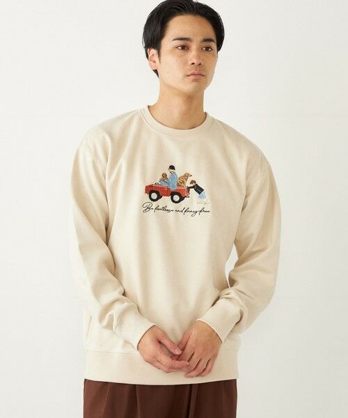 SHIPS / シップス スウェット | SHIPS Colors: ポリエステル フェイクスエード エンブロイダリー スウェット | 詳細6