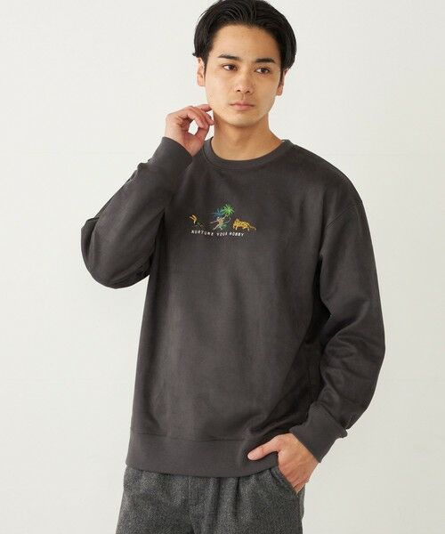 SHIPS / シップス スウェット | SHIPS Colors: ポリエステル フェイクスエード エンブロイダリー スウェット | 詳細18