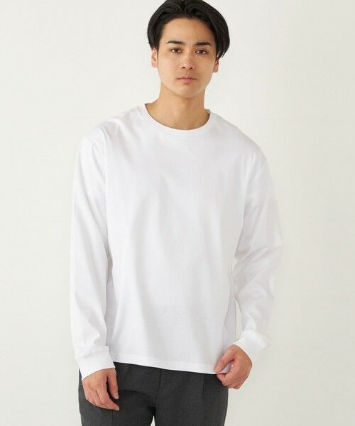 SHIPS / シップス Tシャツ | SHIPS Colors:シルケット コットン クルーネック Tシャツ (ロンT)◇ | 詳細4
