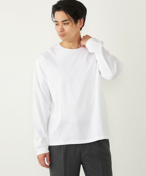 SHIPS / シップス Tシャツ | SHIPS Colors:シルケット コットン クルーネック Tシャツ (ロンT)◇ | 詳細5