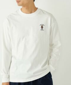 SHIPS / シップス Tシャツ | SHIPS Colors:TeddyBear(R) ワンポイント 刺繍 ロンT◇