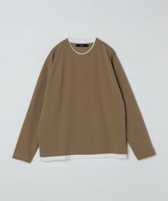 SHIPS / シップス Tシャツ | SHIPS Colors:フクレ ジャカード フェイクレイヤード ロンT