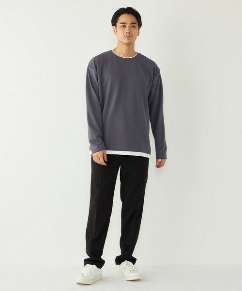 SHIPS / シップス Tシャツ | SHIPS Colors:フクレ ジャカード フェイクレイヤード ロンT | 詳細8