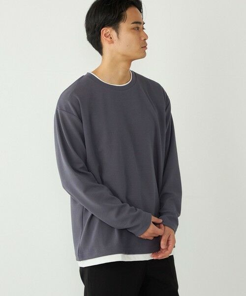 SHIPS / シップス Tシャツ | SHIPS Colors:フクレ ジャカード フェイクレイヤード ロンT | 詳細11