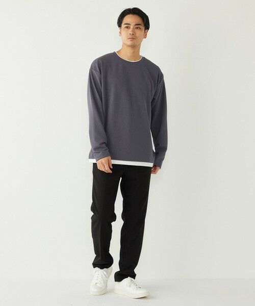 SHIPS / シップス Tシャツ | SHIPS Colors:フクレ ジャカード フェイクレイヤード ロンT | 詳細12