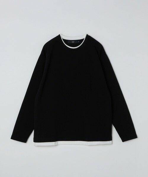 SHIPS / シップス Tシャツ | SHIPS Colors:フクレ ジャカード フェイクレイヤード ロンT | 詳細7