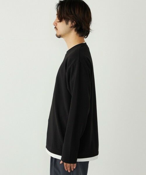 SHIPS / シップス Tシャツ | SHIPS Colors:フクレ ジャカード フェイクレイヤード ロンT | 詳細10