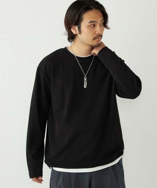 SHIPS / シップス Tシャツ | SHIPS Colors:フクレ ジャカード フェイクレイヤード ロンT | 詳細13