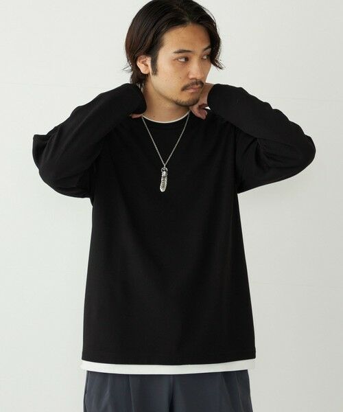 SHIPS / シップス Tシャツ | SHIPS Colors:フクレ ジャカード フェイクレイヤード ロンT | 詳細24