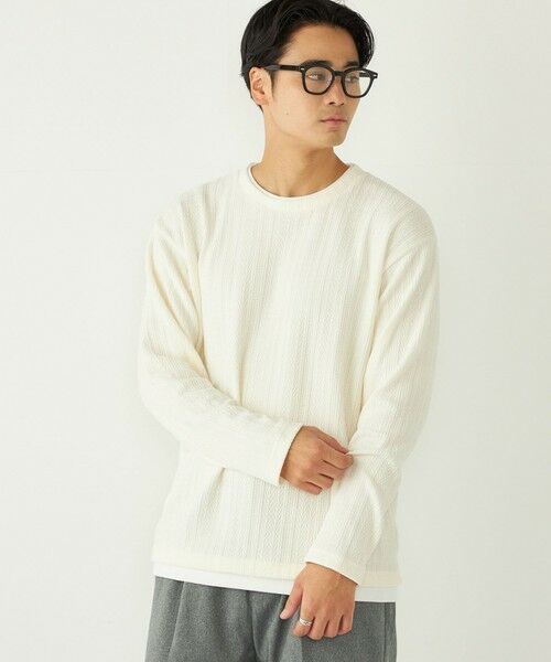 SHIPS / シップス Tシャツ | SHIPS Colors:モール フェイクレイヤード ロンT | 詳細4