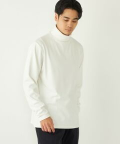 SHIPS Colors:〈吸水速乾〉スムース 微起毛 タートルネック ロンT