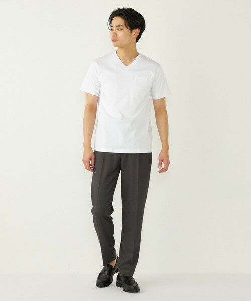SHIPS / シップス Tシャツ | SHIPS Colors:〈接触冷感〉シルケット コットン Vネック TEE◇ | 詳細7