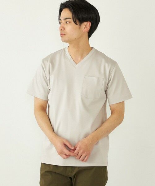 SHIPS / シップス Tシャツ | SHIPS Colors:〈接触冷感〉シルケット コットン Vネック TEE◇ | 詳細21
