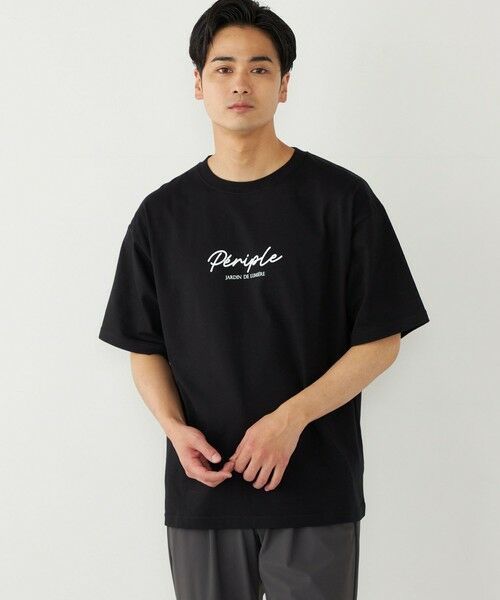 SHIPS / シップス Tシャツ | SHIPS Colors:バック メッシュ ロゴ Tシャツ(ブラック)