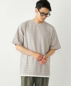 SHIPS / シップス Tシャツ | SHIPS Colors:フェイクレイヤード ボーダー Tシャツ