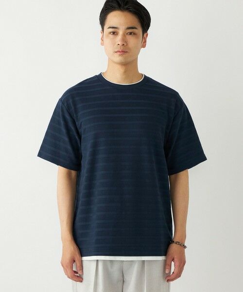 SHIPS / シップス Tシャツ | SHIPS Colors:フェイクレイヤード ボーダー Tシャツ | 詳細23