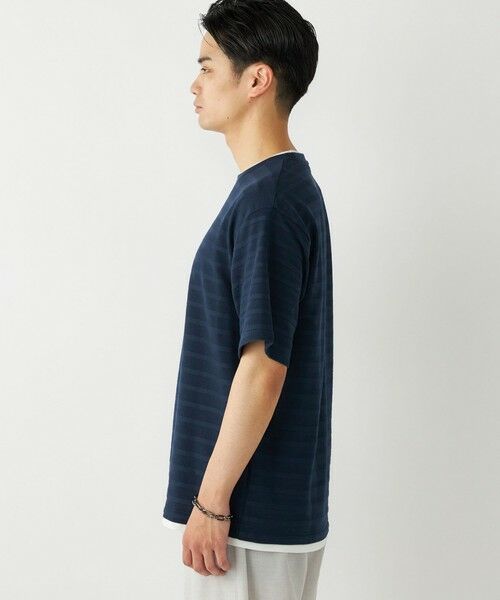 SHIPS / シップス Tシャツ | SHIPS Colors:フェイクレイヤード ボーダー Tシャツ | 詳細24