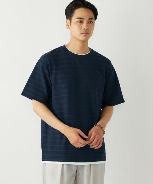 SHIPS / シップス Tシャツ | SHIPS Colors:フェイクレイヤード ボーダー Tシャツ | 詳細28
