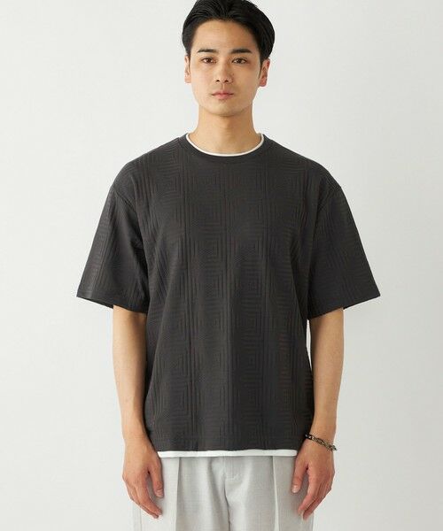 SHIPS / シップス Tシャツ | SHIPS Colors:フェイクレイヤード リンクス Tシャツ | 詳細3