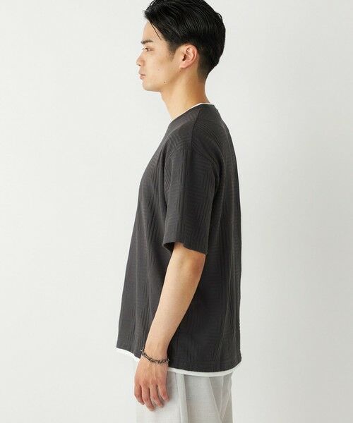 SHIPS / シップス Tシャツ | SHIPS Colors:フェイクレイヤード リンクス Tシャツ | 詳細4