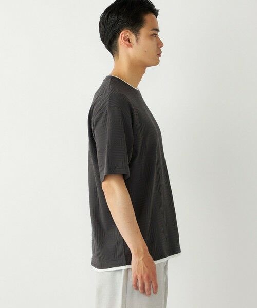 SHIPS / シップス Tシャツ | SHIPS Colors:フェイクレイヤード リンクス Tシャツ | 詳細6