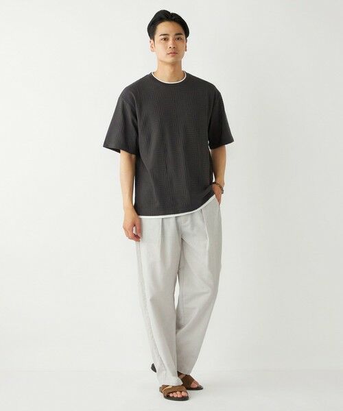 SHIPS / シップス Tシャツ | SHIPS Colors:フェイクレイヤード リンクス Tシャツ | 詳細7