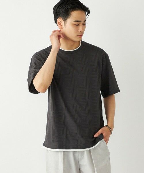 SHIPS / シップス Tシャツ | SHIPS Colors:フェイクレイヤード リンクス Tシャツ | 詳細8