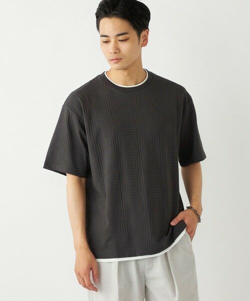 SHIPS / シップス Tシャツ | SHIPS Colors:フェイクレイヤード リンクス Tシャツ | 詳細9