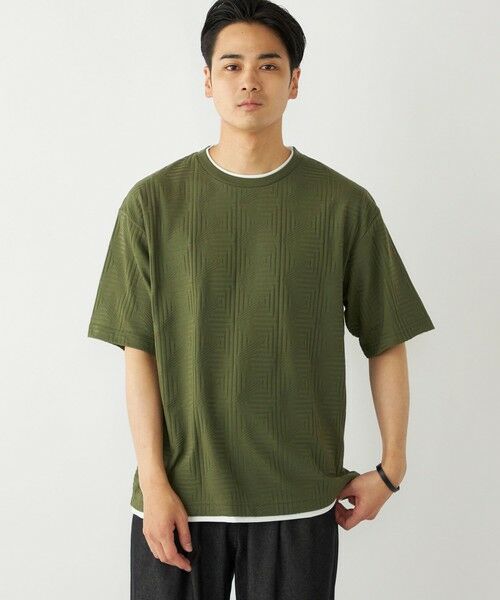 SHIPS / シップス Tシャツ | SHIPS Colors:フェイクレイヤード リンクス Tシャツ | 詳細28