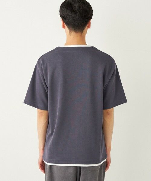 SHIPS / シップス カットソー | SHIPS Colors:〈手洗い可能〉フェイクレイヤード キーネック ショートスリーブ | 詳細5