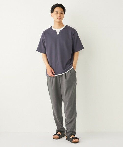 SHIPS / シップス カットソー | SHIPS Colors:〈手洗い可能〉フェイクレイヤード キーネック ショートスリーブ | 詳細7