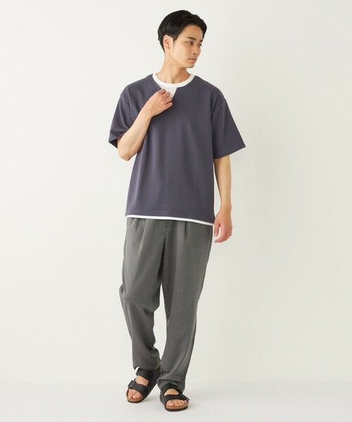 SHIPS / シップス カットソー | SHIPS Colors:〈手洗い可能〉フェイクレイヤード キーネック ショートスリーブ | 詳細12