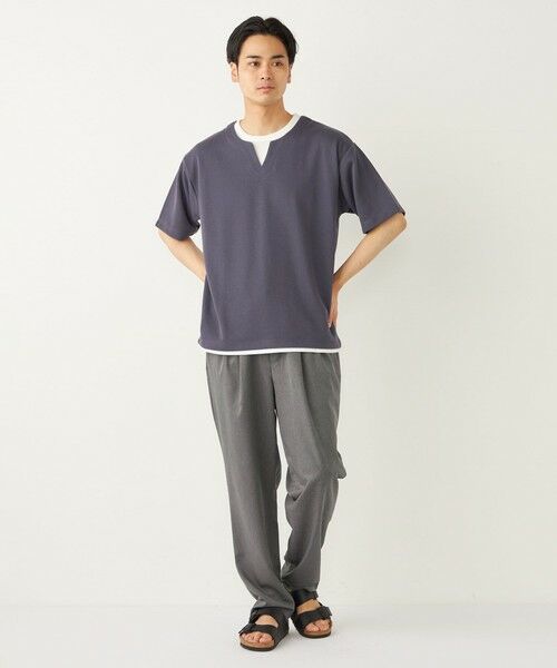 SHIPS / シップス カットソー | SHIPS Colors:〈手洗い可能〉フェイクレイヤード キーネック ショートスリーブ | 詳細13