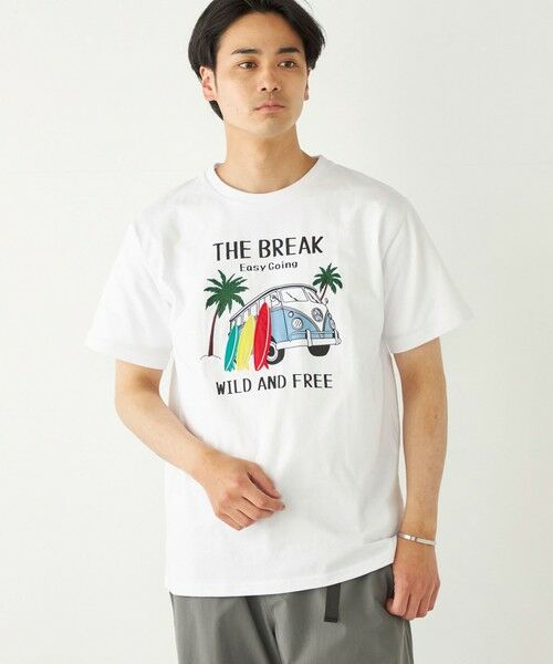 SHIPS / シップス Tシャツ | SHIPS Colors:パッチワーク プリント TEE◇(ライトホワイト)