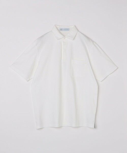 SHIPS / シップス Tシャツ | SHIPS Colors:〈接触冷感・抗菌防臭〉シルケット スムース ポロシャツ(ホワイト)