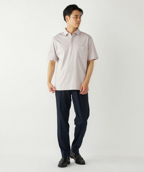 SHIPS / シップス Tシャツ | SHIPS Colors:〈接触冷感・抗菌防臭〉シルケット スムース ポロシャツ | 詳細9