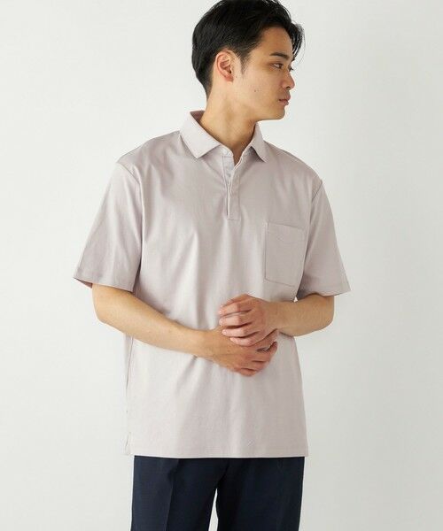 SHIPS / シップス Tシャツ | SHIPS Colors:〈接触冷感・抗菌防臭〉シルケット スムース ポロシャツ | 詳細12