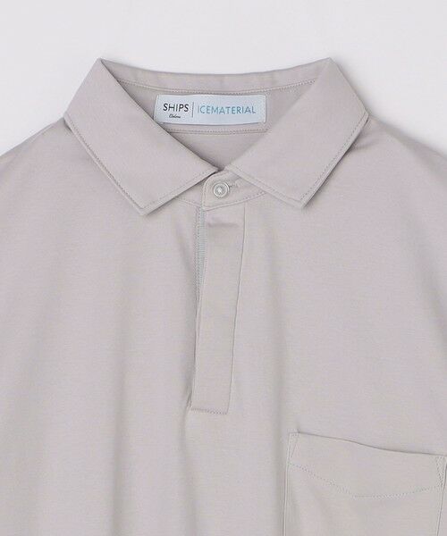 SHIPS / シップス Tシャツ | SHIPS Colors:〈接触冷感・抗菌防臭〉シルケット スムース ポロシャツ | 詳細4