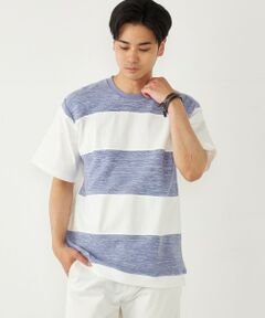 SHIPS / シップス Tシャツ | SHIPS Colors:〈洗濯機可能〉ニット 切替 ボーダー Tシャツ