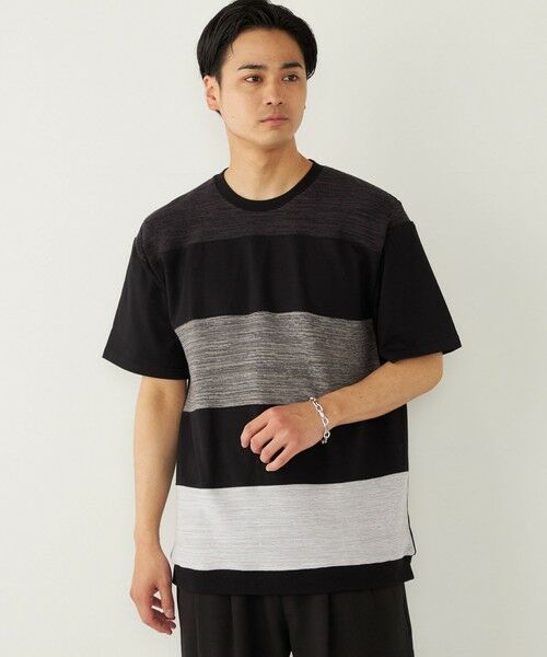 SHIPS / シップス Tシャツ | SHIPS Colors:〈洗濯機可能〉ニット 切替 ボーダー Tシャツ | 詳細5